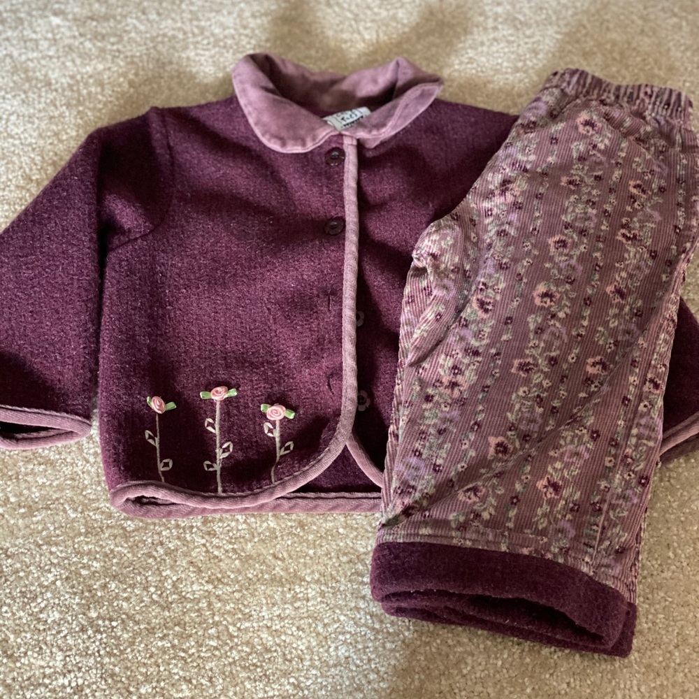 2 piece girls jacket and pant set toddler size 2t